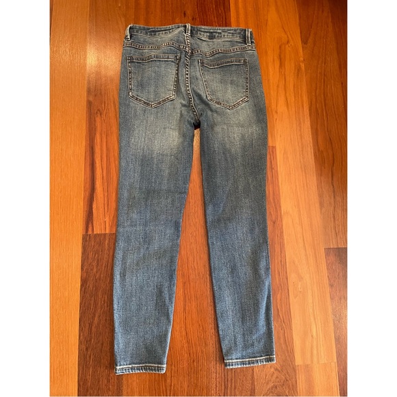 Free People Blue Denim Ankle Cut Skinny Jeans Size 27 $170 - Picture 4 of 6
